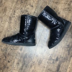 Uggs black sequin boots